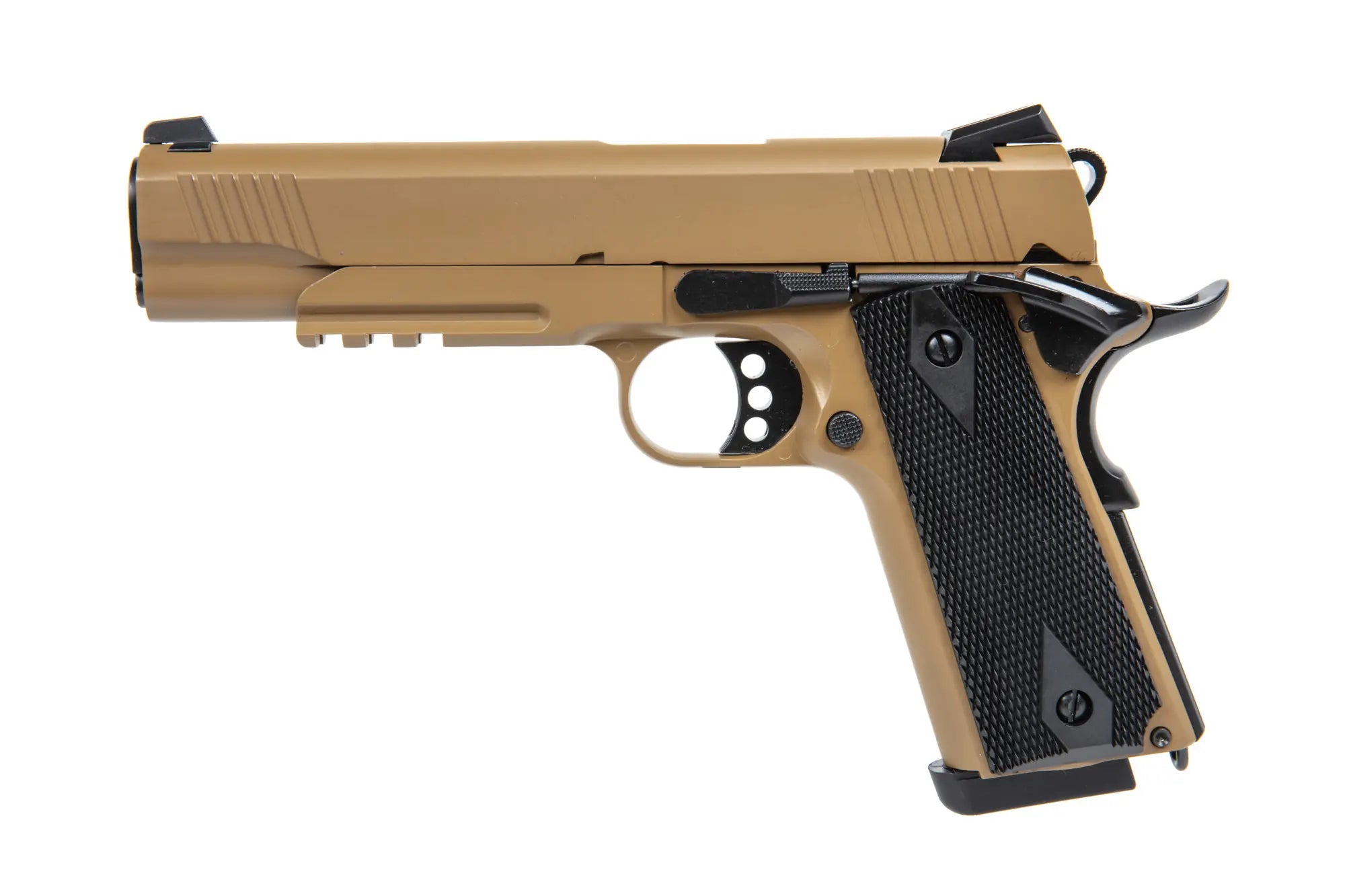 THE REAL McCOY'S,ROCKEN, M1911 ダミーカート無し Double Bell M1911 302 pistol replica | Tan