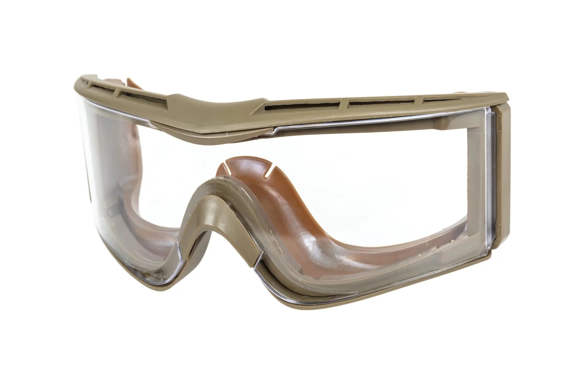 Wosport GG-005 tactical goggles with interchangeable lenses Tan-3