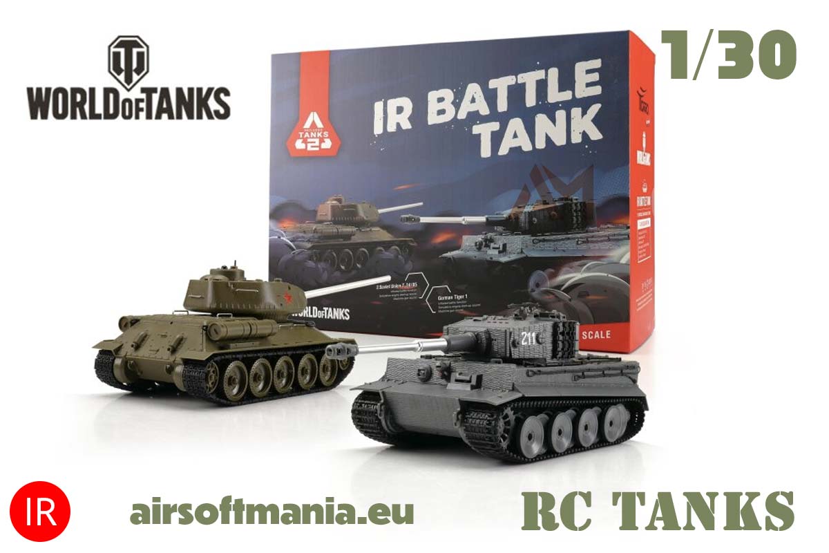 World of Tanks 1/30 RC Tiger I + T-34/85 IR