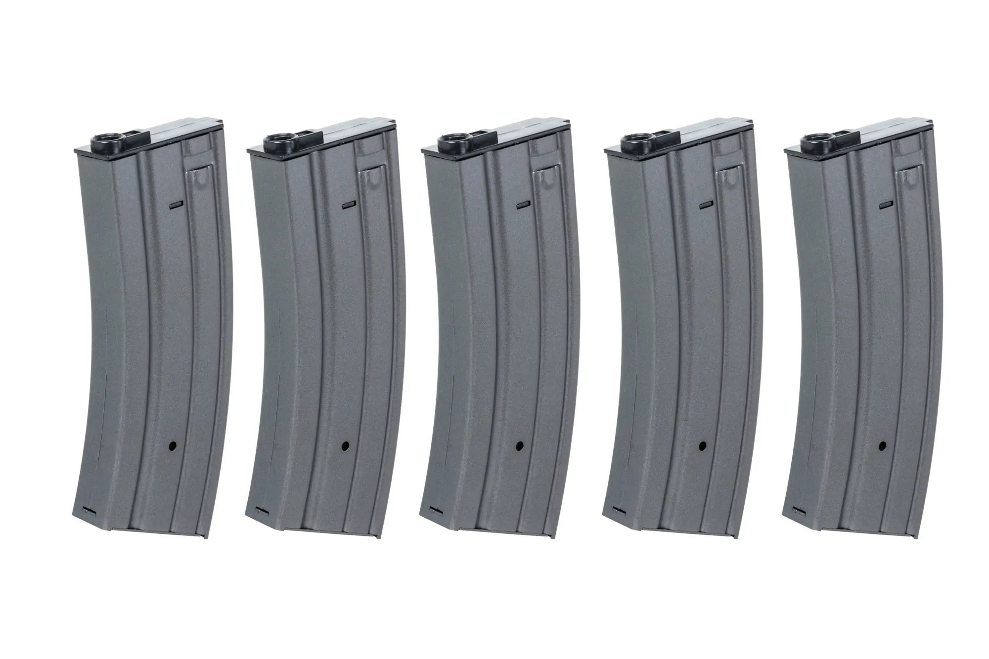Set of 5 metal real-cap magazines 30 rounds Grey
