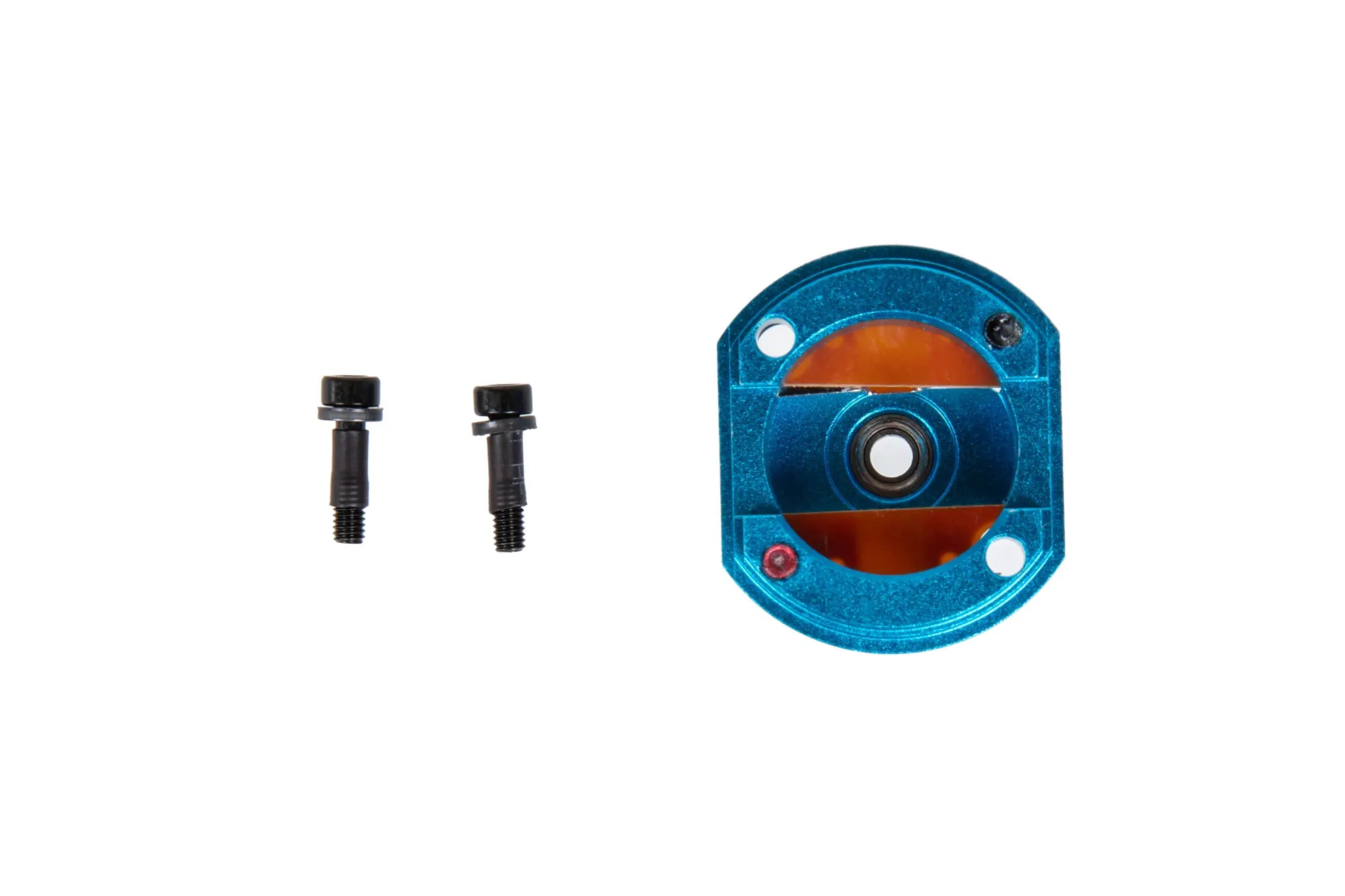 Aluminum lower motor cover Dark Matter Blue