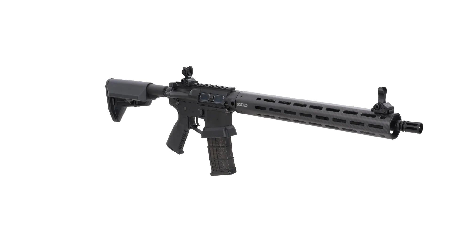 King Arms x Lancer Systems airsoft Carbine L15 LCH7 15" Real Carbon Black-11