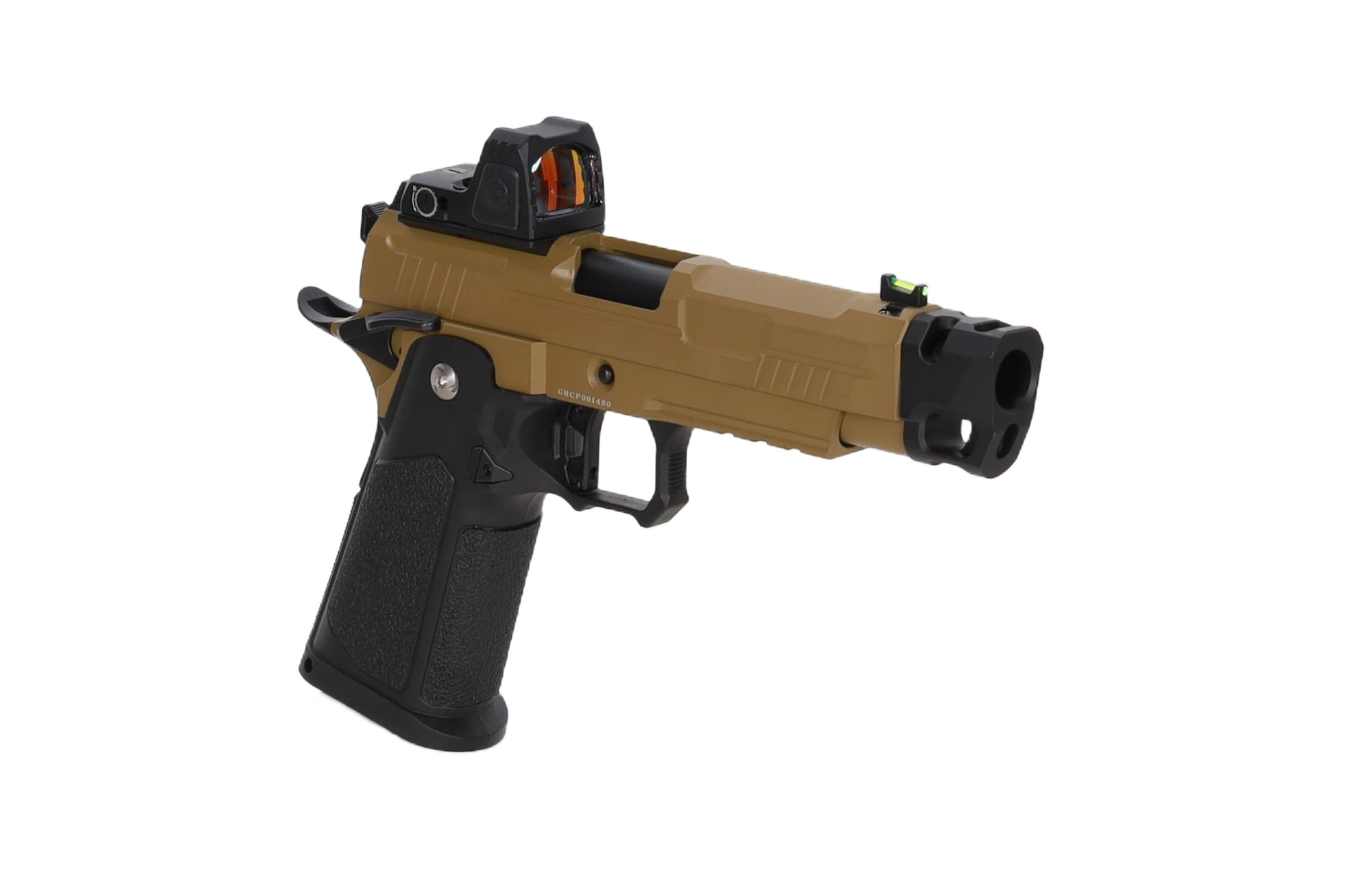 Vanguard 4.3" Hi-Capa GBB + red dot + Half-Tan compensator