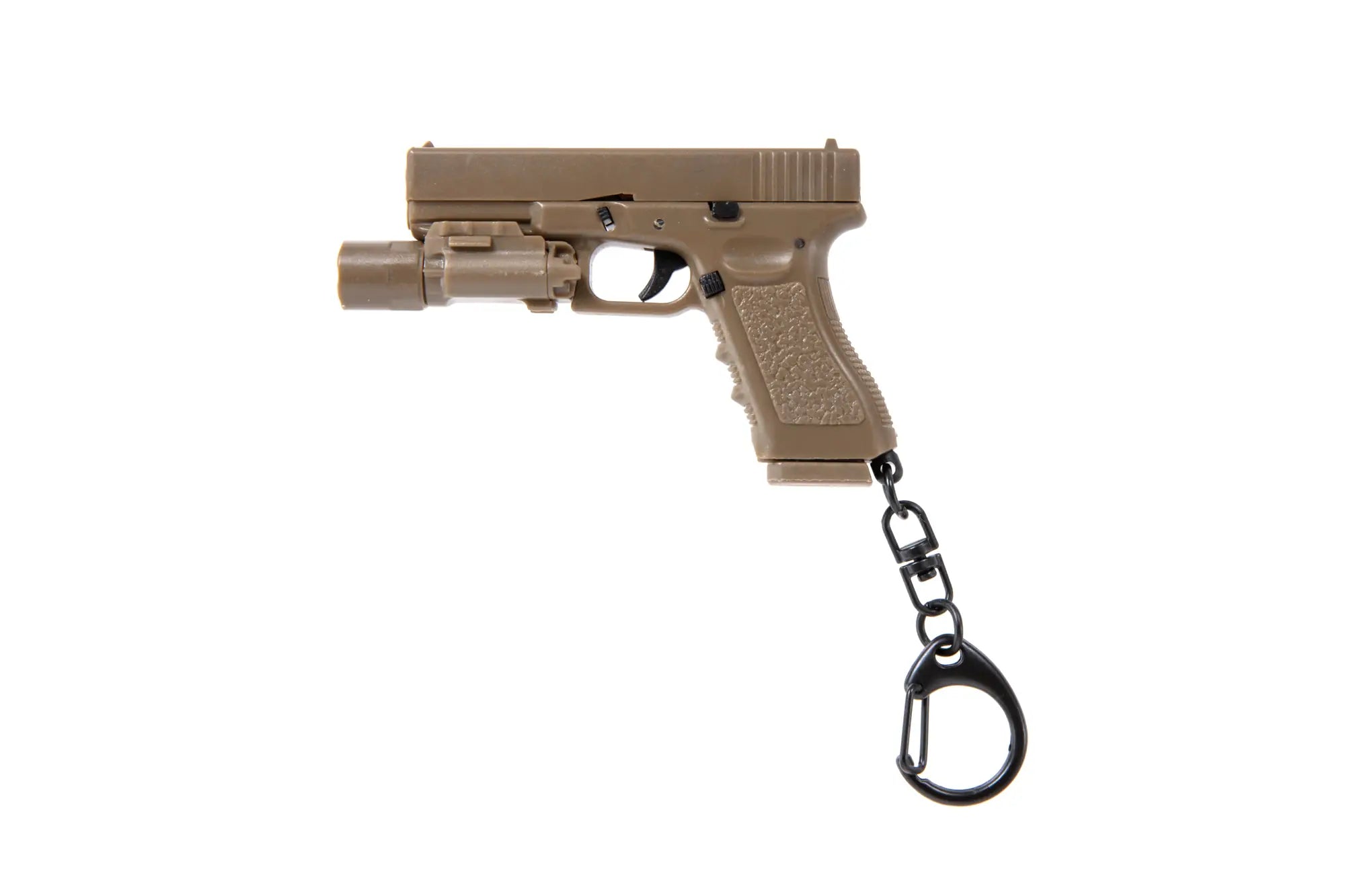Wosport Pistol key fob with torch Tan