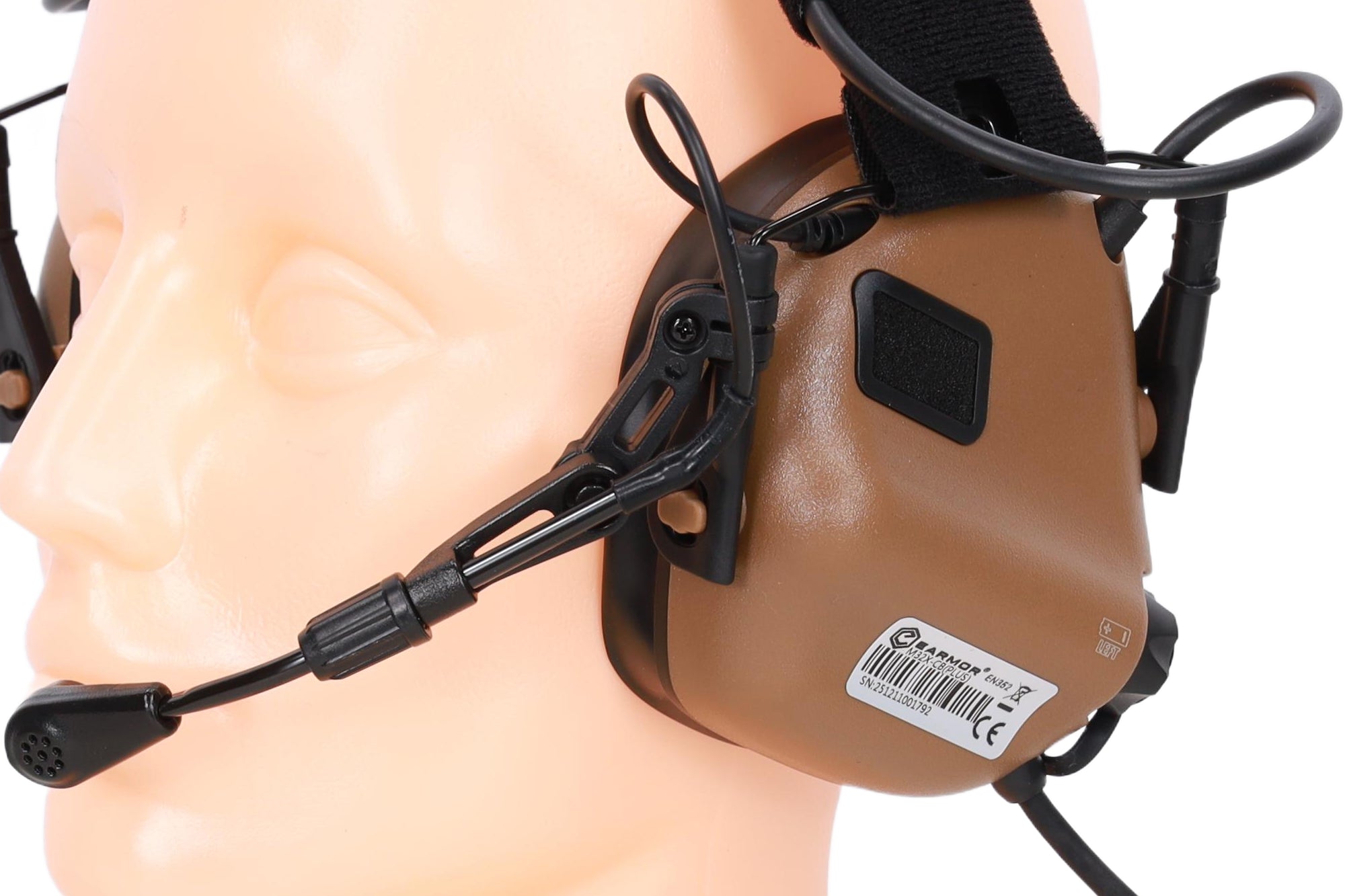 Earmor M32X Plus Active Hearing Protectors - Coyote Brown-11