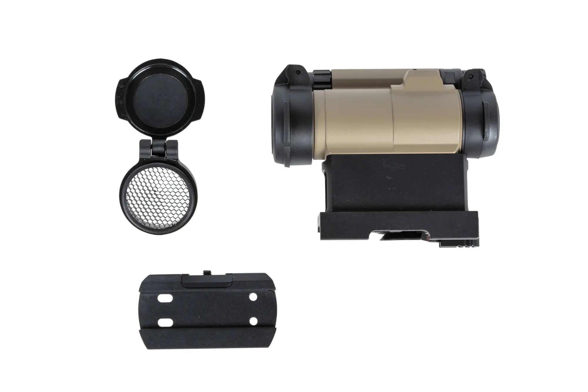 JJ Airsoft M5 red dot sight with low/QD Tan mount-1