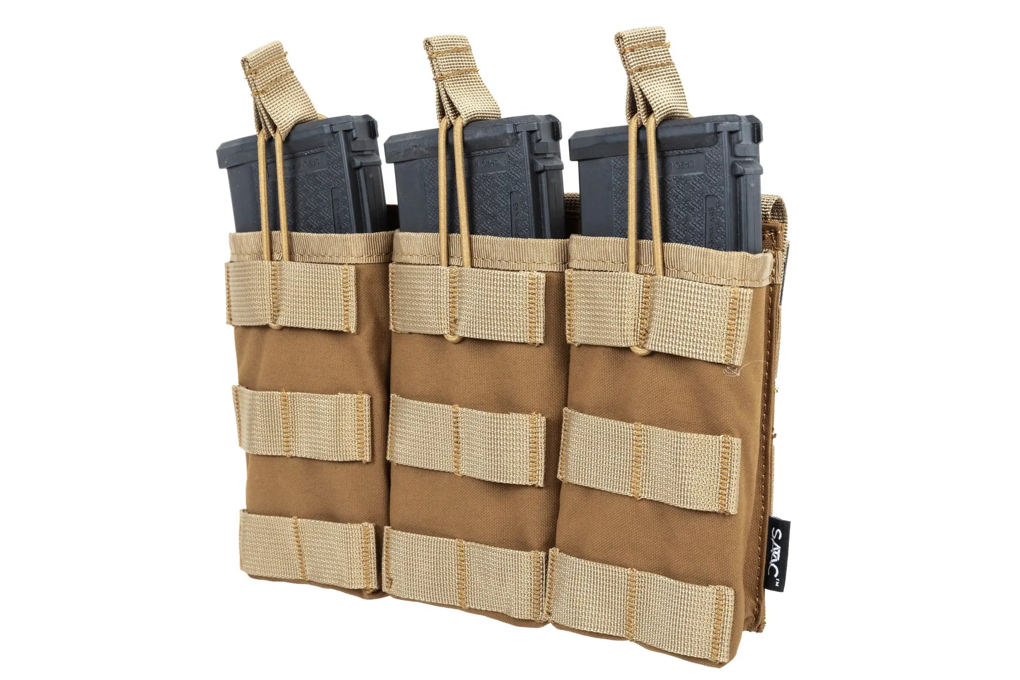 Triple open type magazine pouch | Tan