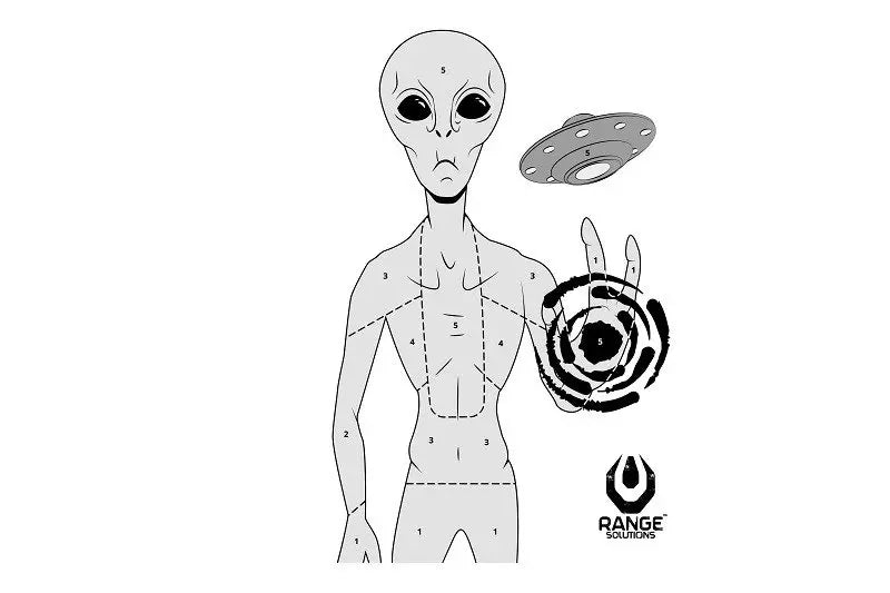 Alien Shooting Targets - 50 Pcs