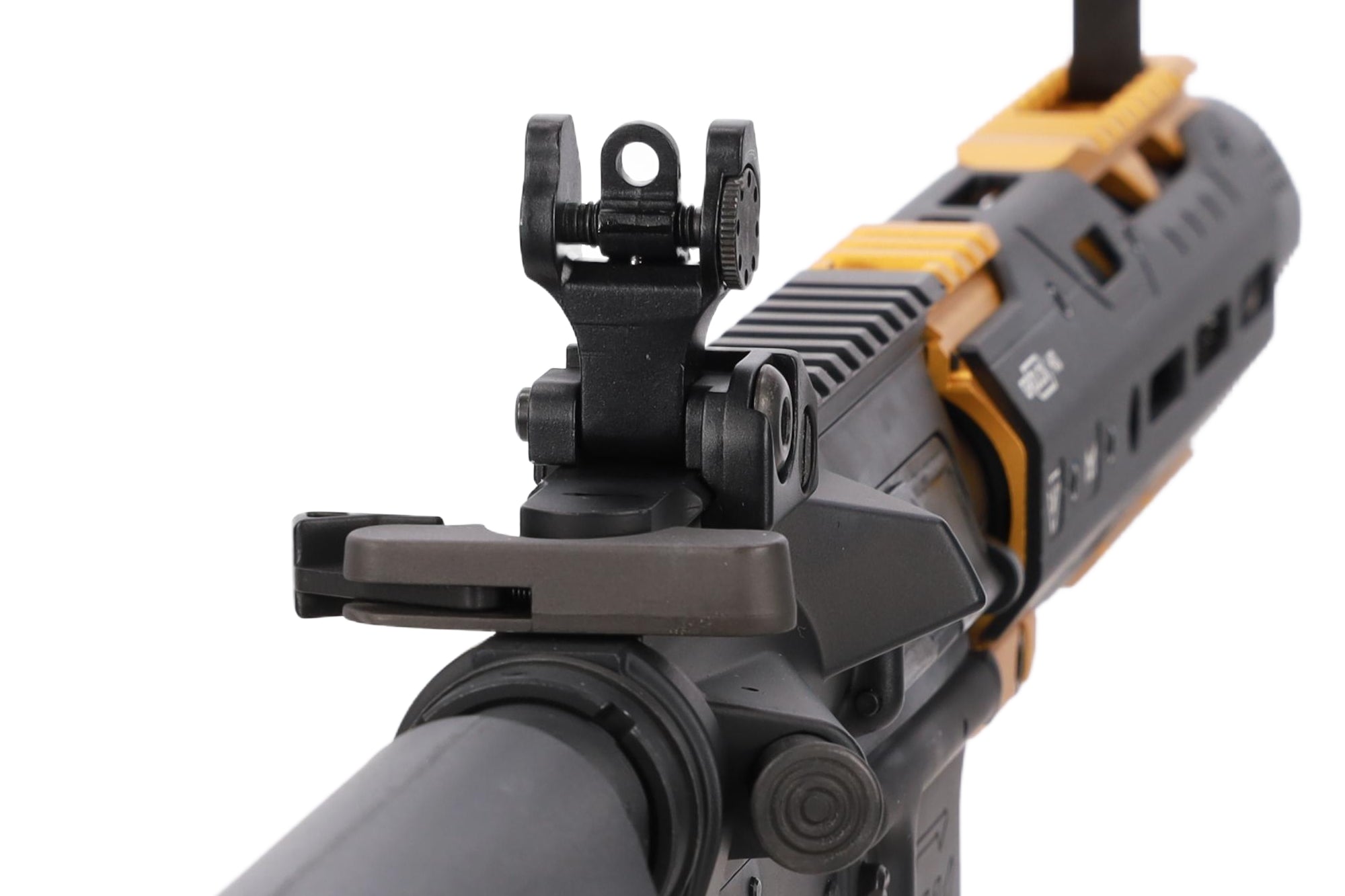 King Arms x Strike Industries Sentinel GRIDLOK® 8.5" Aster SE ETU Black and Gold airsoft Carbine-15