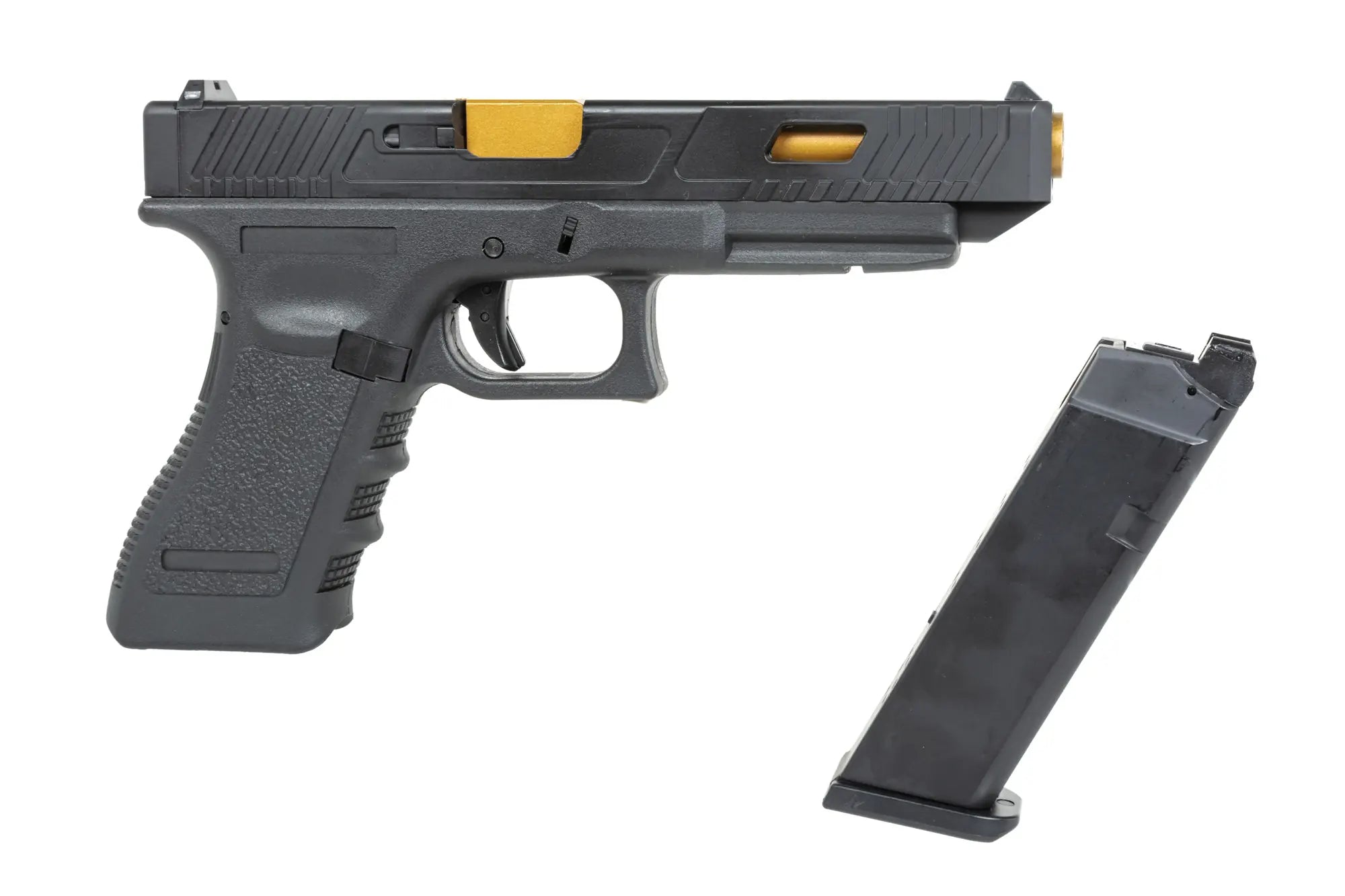 E&C EC-1202 airsoft pistol Black and gold-8
