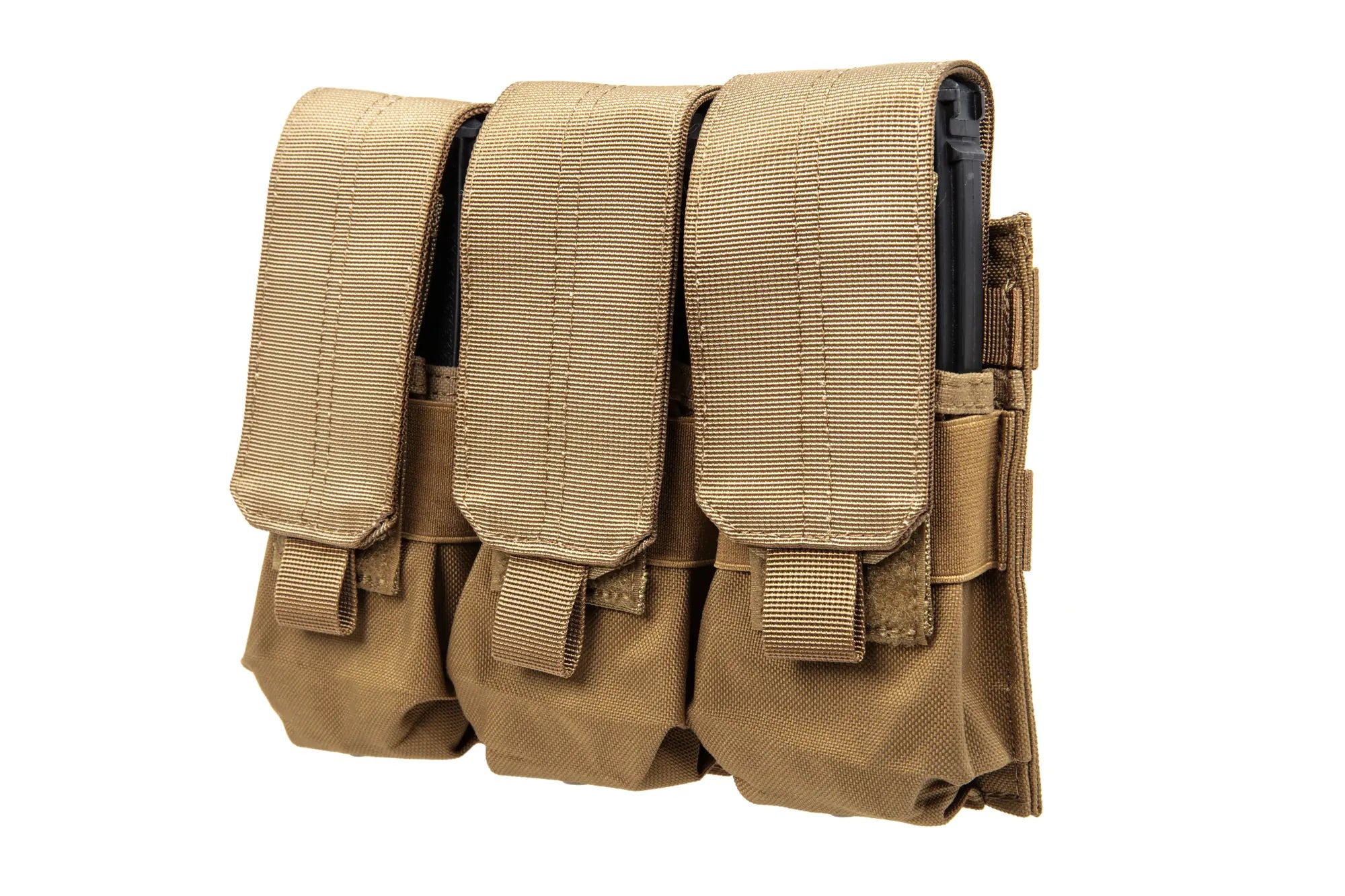 Triple M4 magazine pouch with flap - Tan