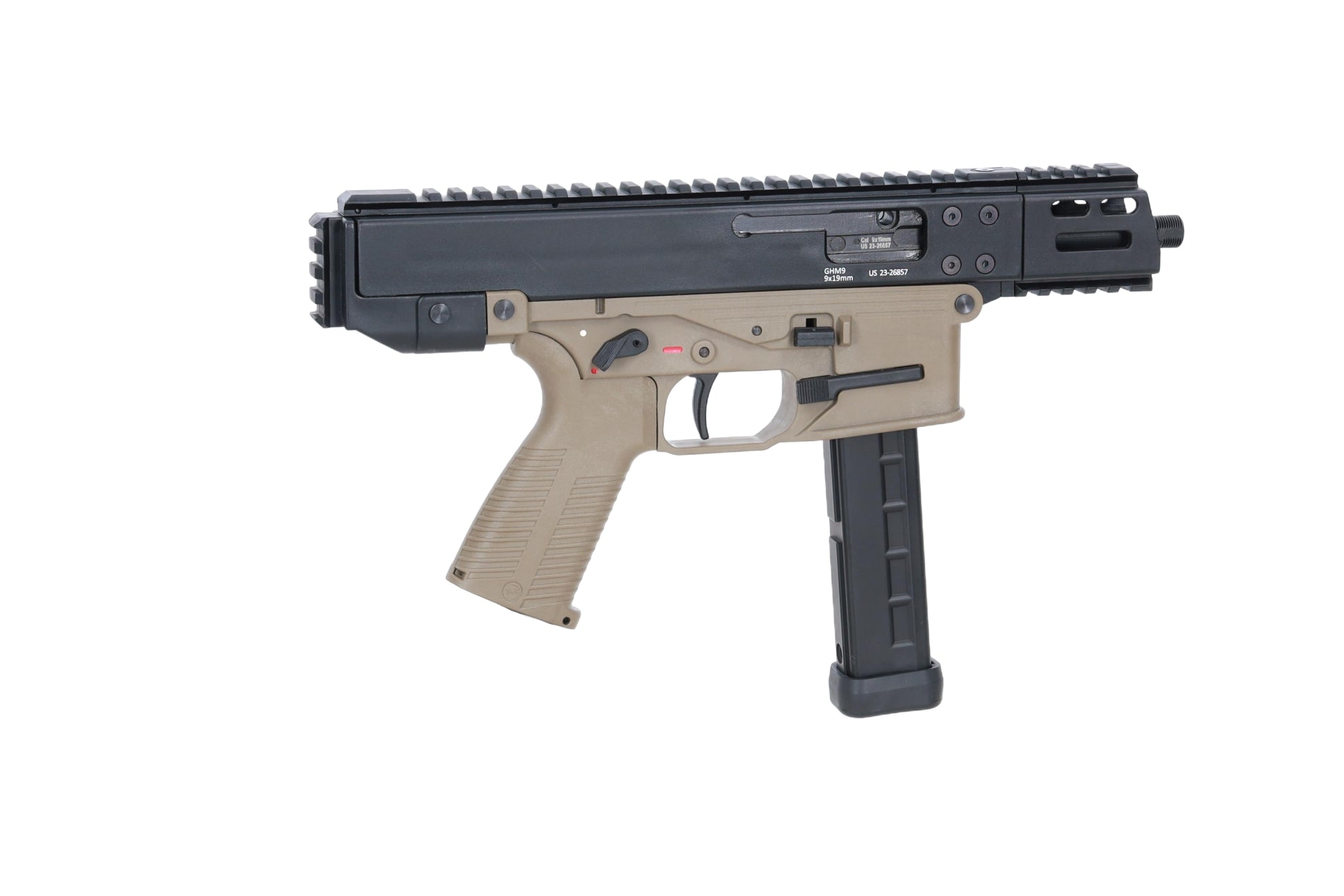 B&T GHM9 Gen.2 airsoft smg - black and tan