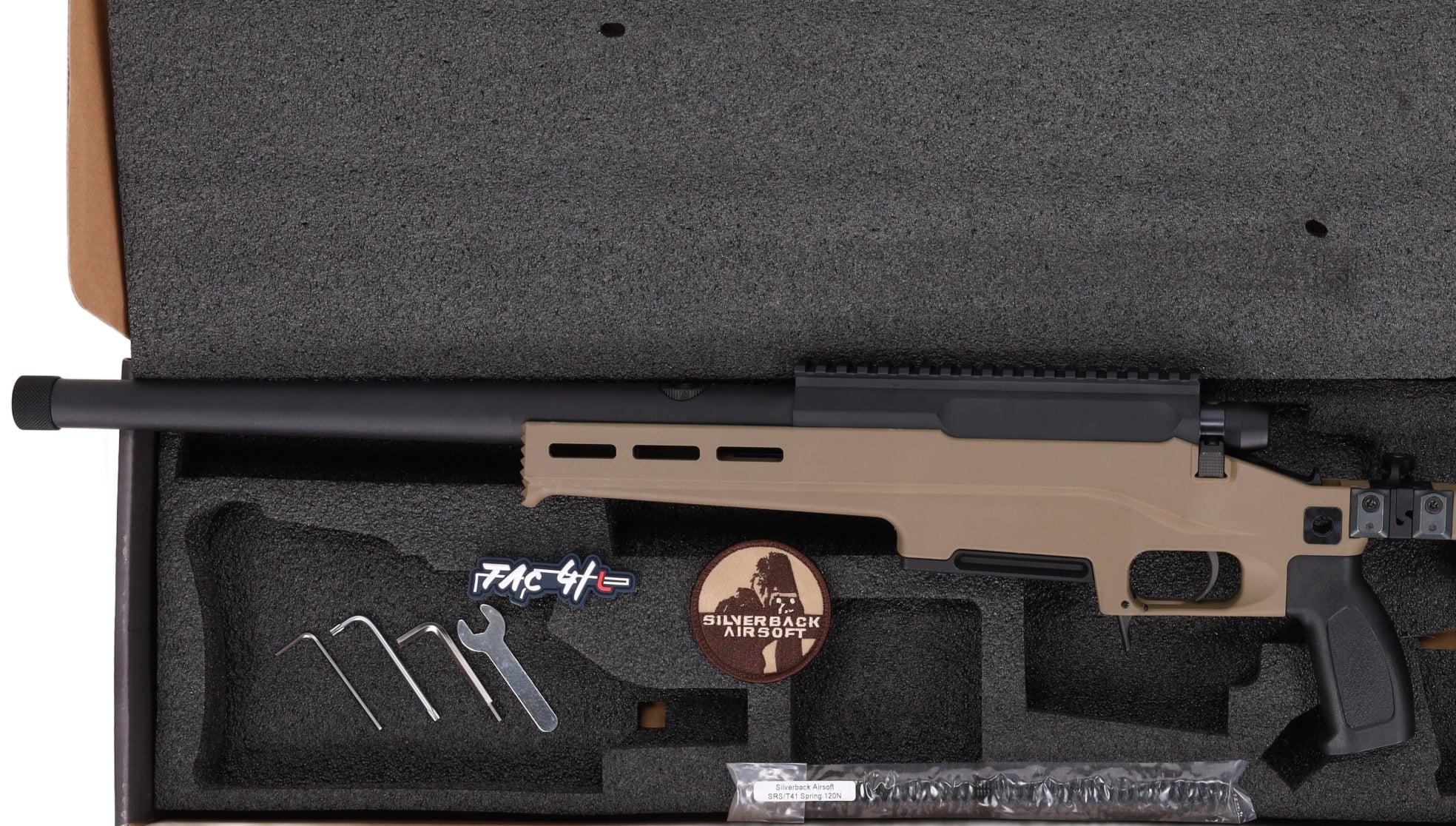 Silverback TAC-41LL-S Bolt-Action Sniper Rifle Folding Stock FDE-9