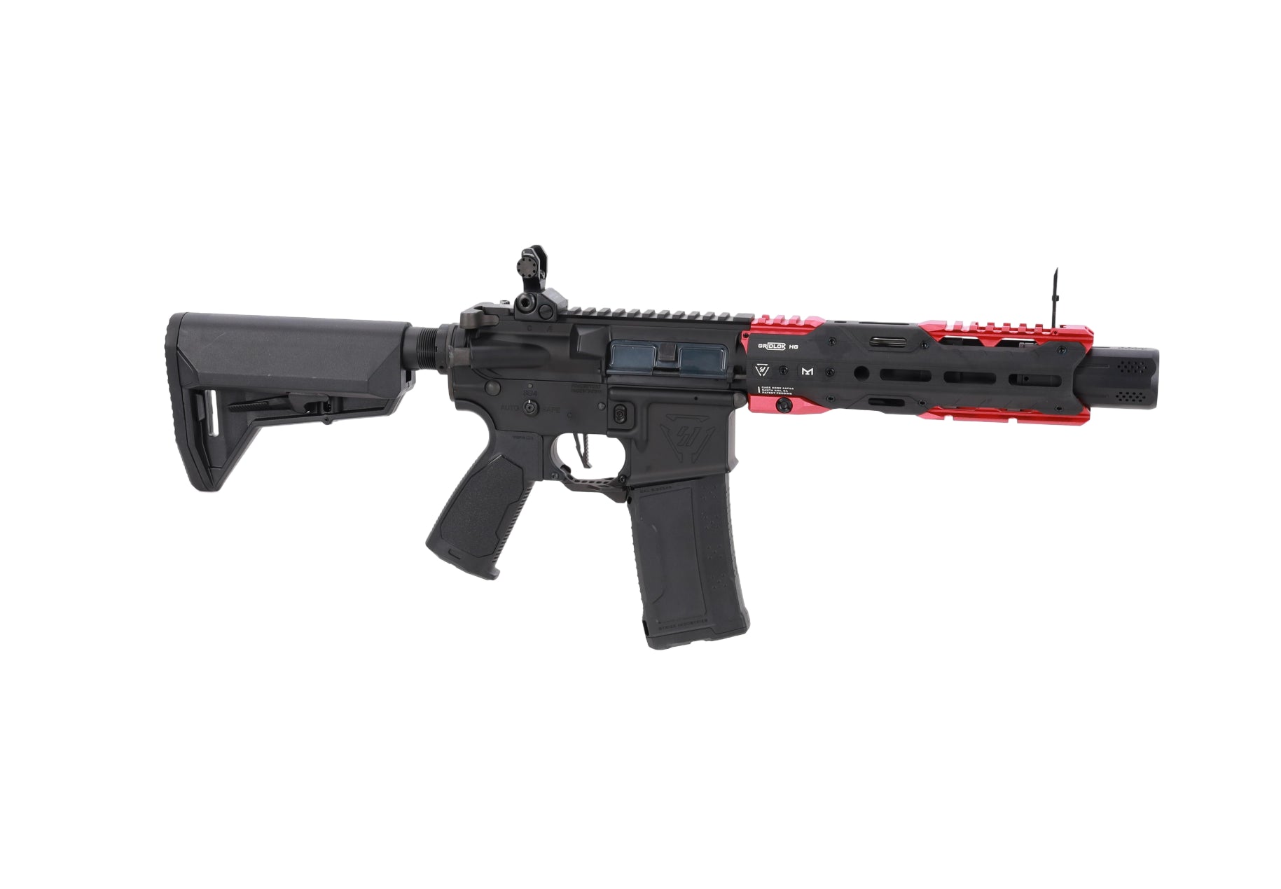 King Arms x Strike Industries Sentinel GRIDLOK® 8.5" Aster SE ETU Black and Red airsoft Carbine-15