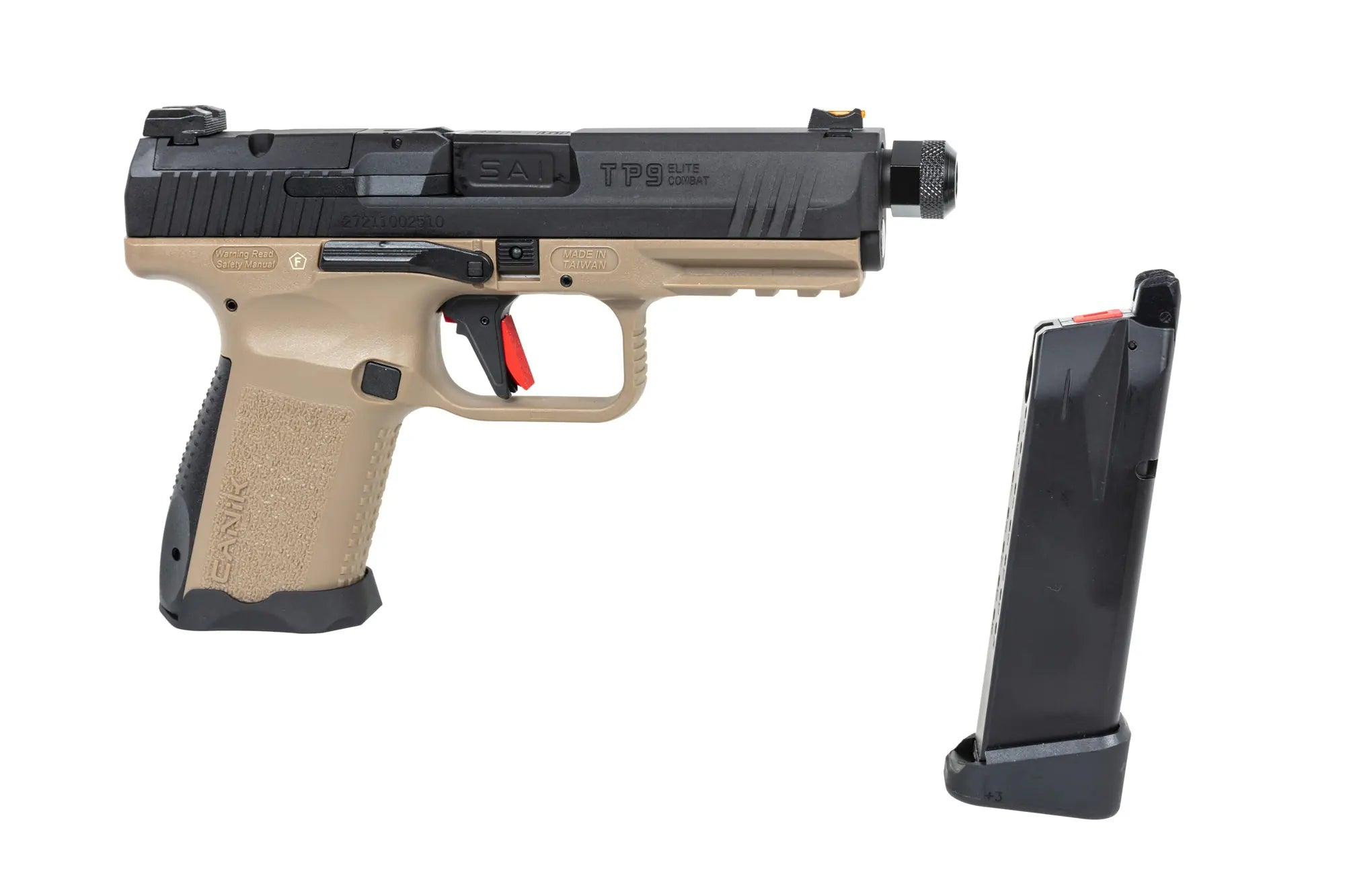SAI Canik TP9 Elite Combat Gas airsoft Pistol | Half-Tan