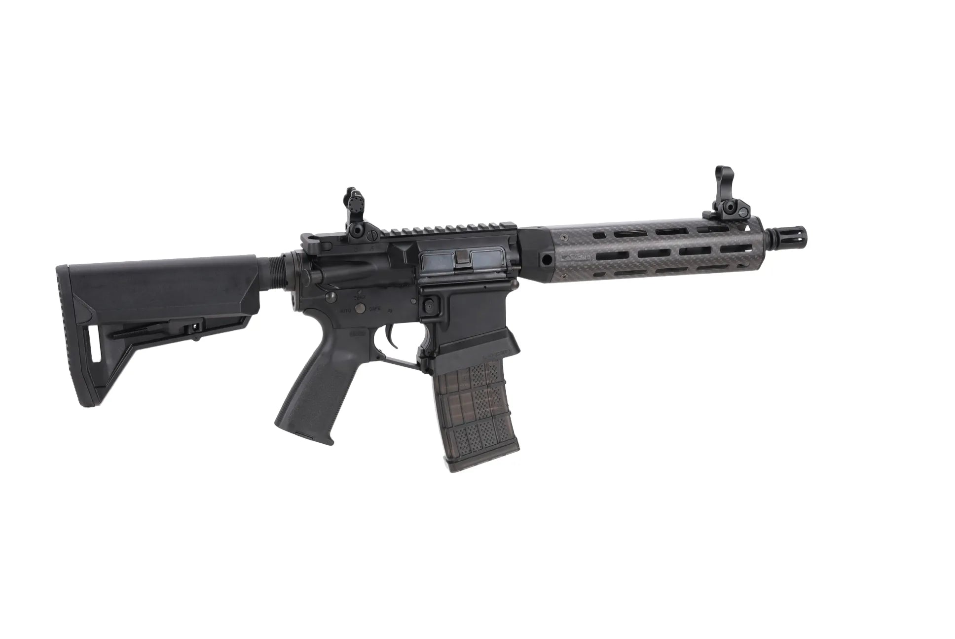 King Arms x Lancer Systems airsoft Carbine L15 LCH7 8" Real Carbon Black-11
