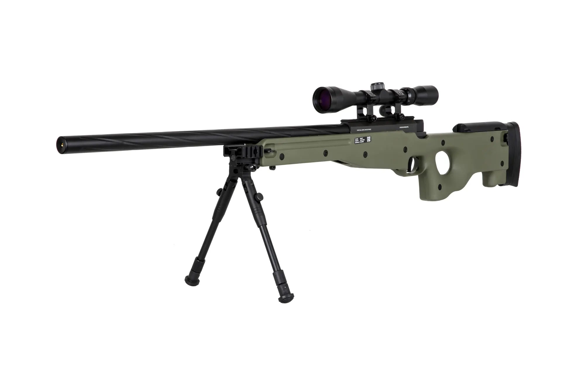 560 FPS Airsoft sniper rifle SA-S11 scope + bipod Olive