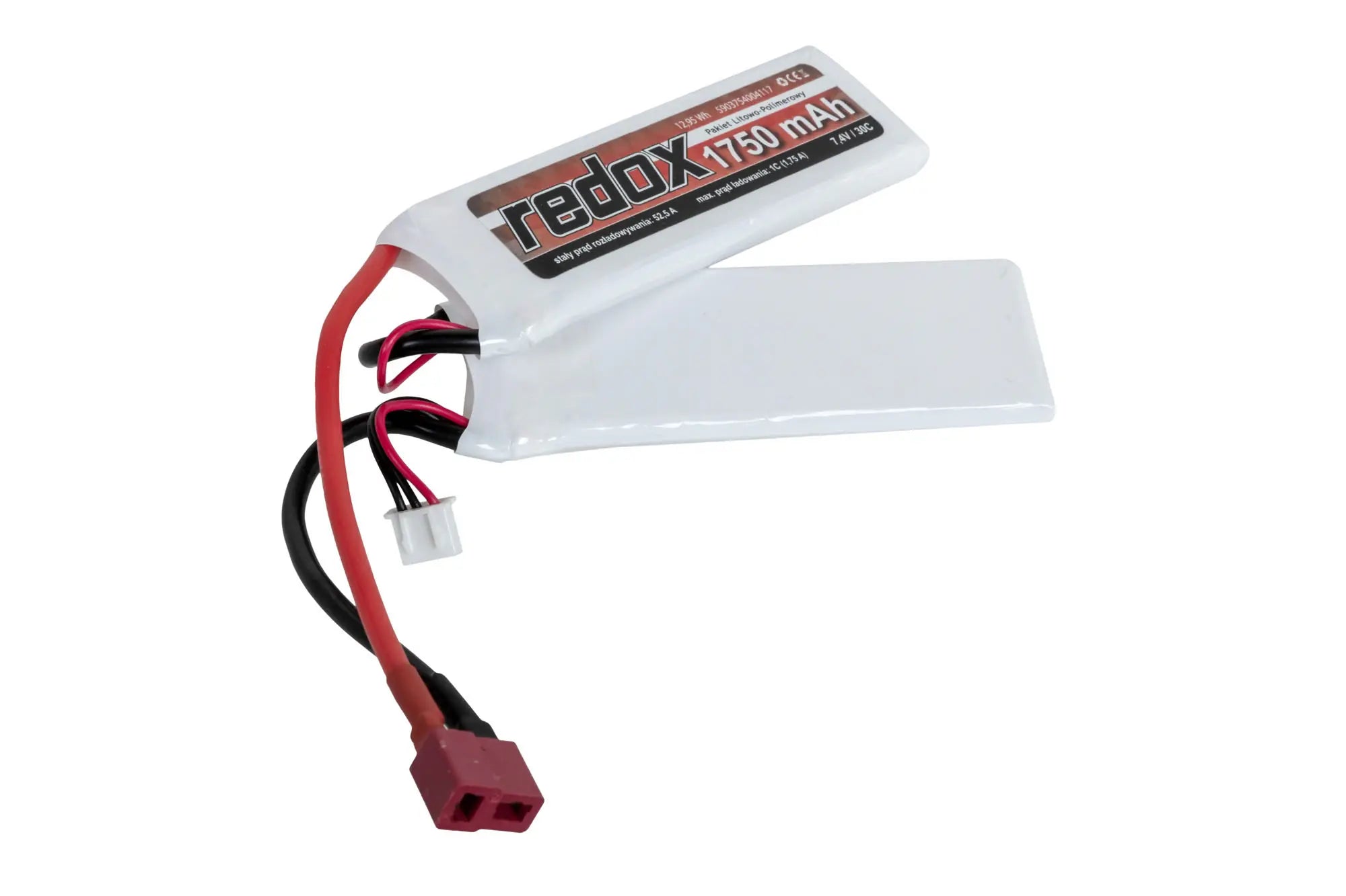 Redox 1750 mAh 7.4 V 30C LiPo battery (1+1) Dean