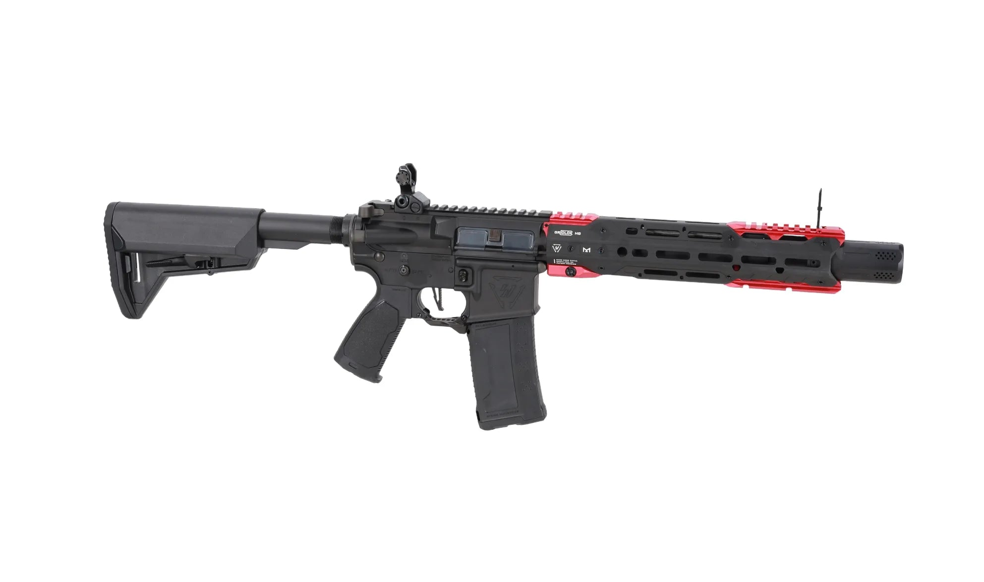 King Arms x Strike Industries Sentinel GRIDLOK® 11" Aster SE ETU Black and Red airsoft Carbine-15