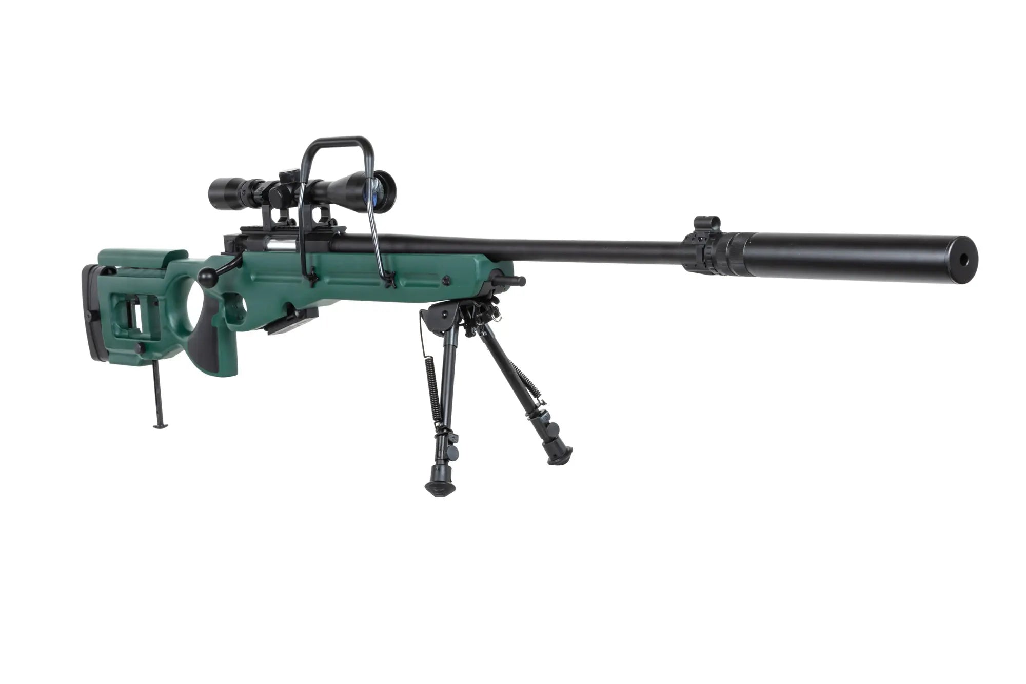 Snow Wolf SW-98 airsoft sniper rifle with bipod, scope and silencer-6