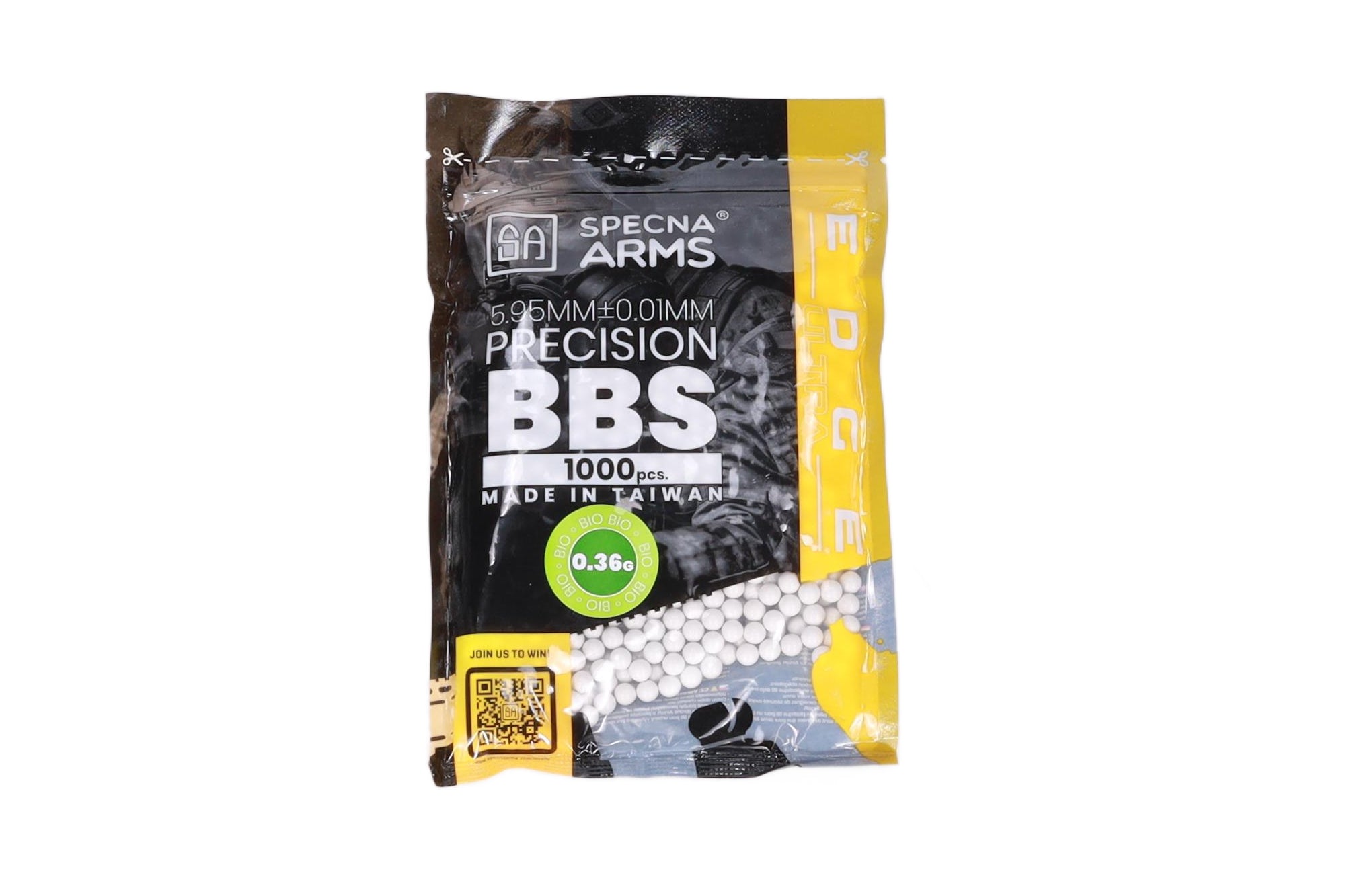 0.36g EDGE ULTRA BIO precision BBs 1000 pieces White