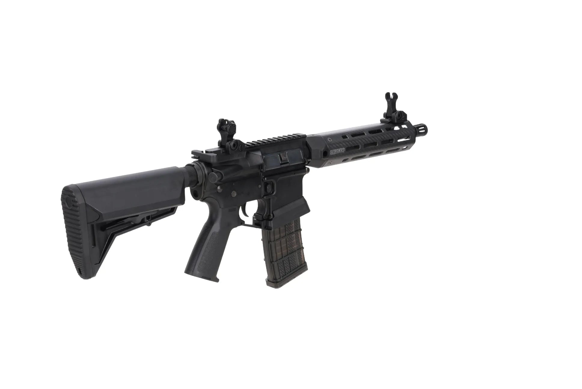 King Arms x Lancer Systems airsoft Carbine L15 LCH7 8" Real Carbon Black-14