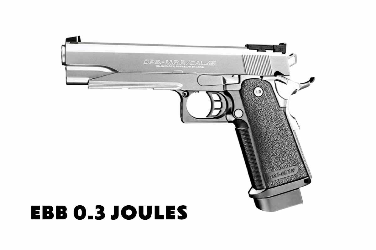 Hi-Capa 5.1 Blowback (EBB) Battery Pistol - Silver