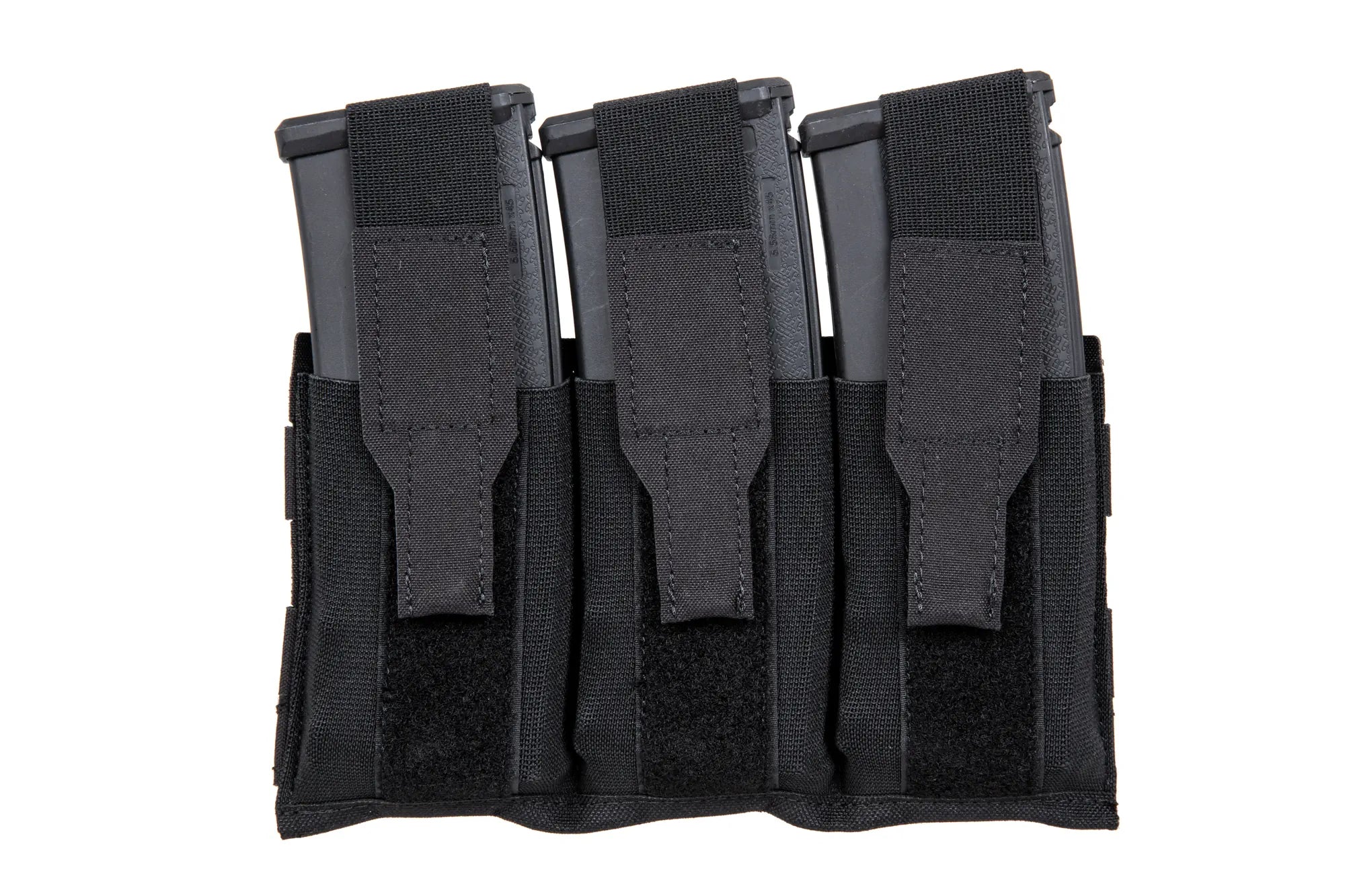 Triple magazine loader with flap - black