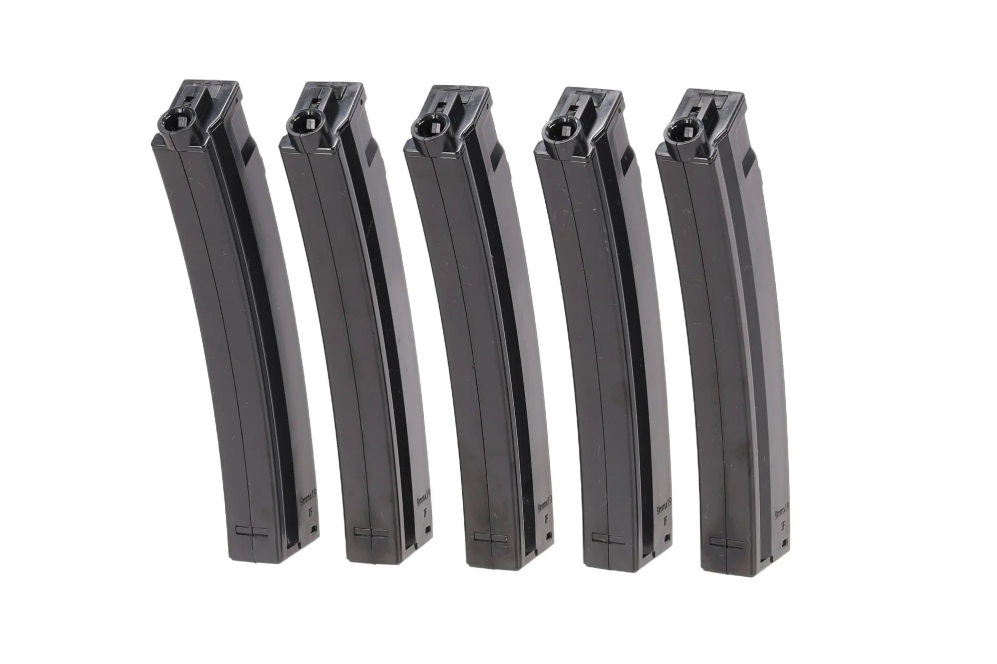 Set of 5 mid-cap 100-ball King Arms magazines for MP5 replicas-1