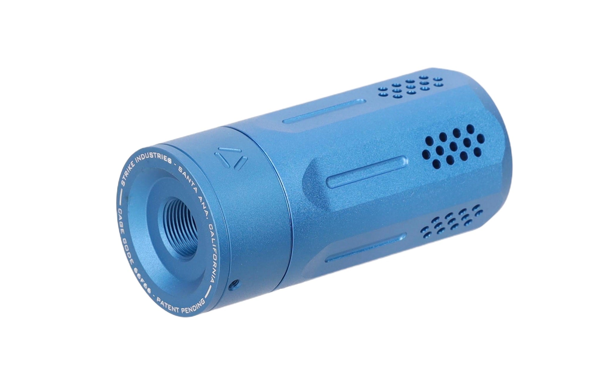 King Arms x Strike Industries OPPRESSOR LITE Blue Exhaust Device