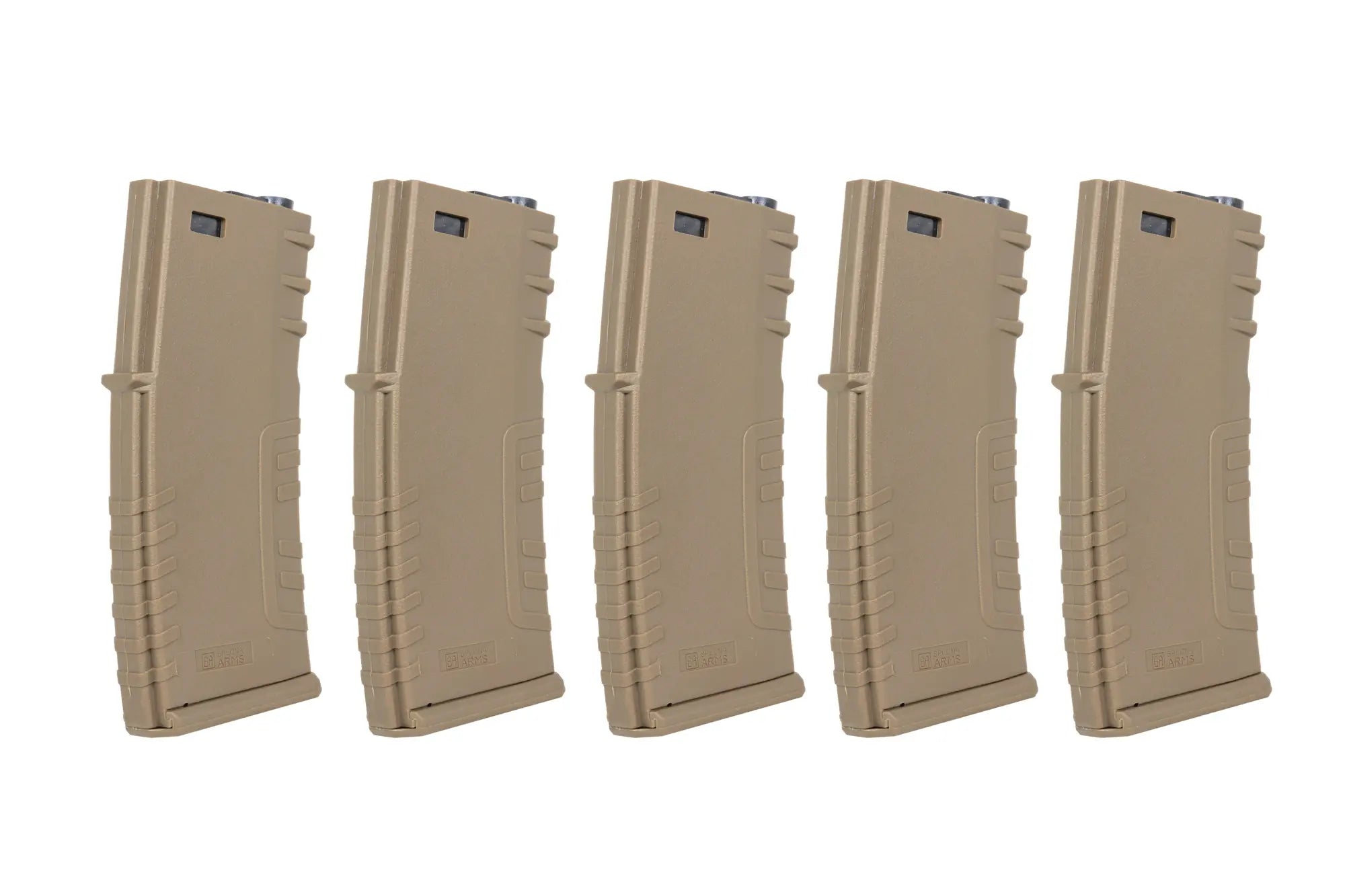 Set of 5 polymer mid-cap magazines 120 rounds Dark Earth