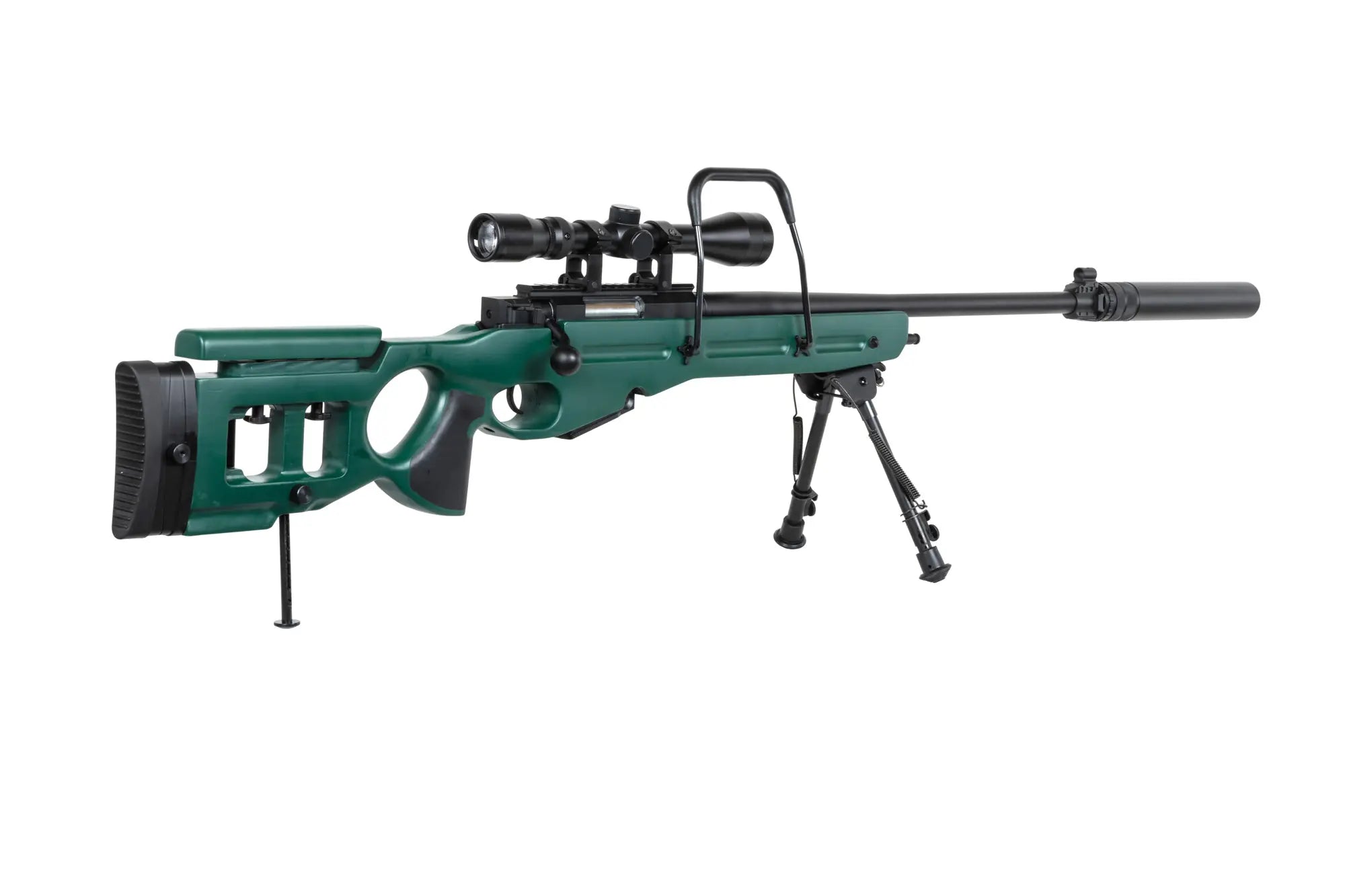 Snow Wolf SW-98 airsoft sniper rifle with bipod, scope and silencer-7