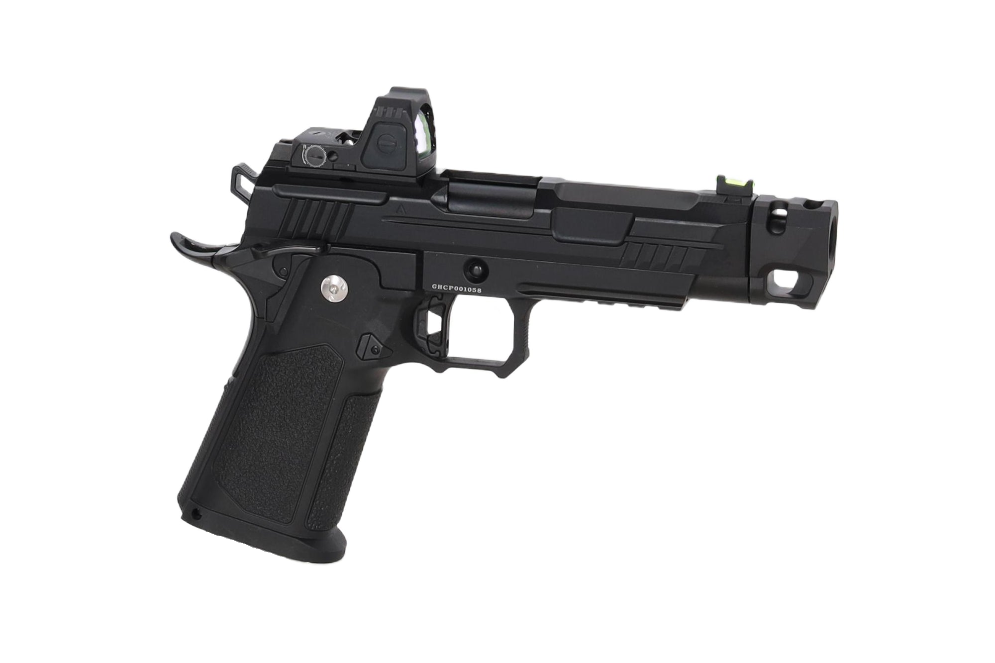 Vanguard 4.3" Hi-Capa GBB + red dot + compensator Black