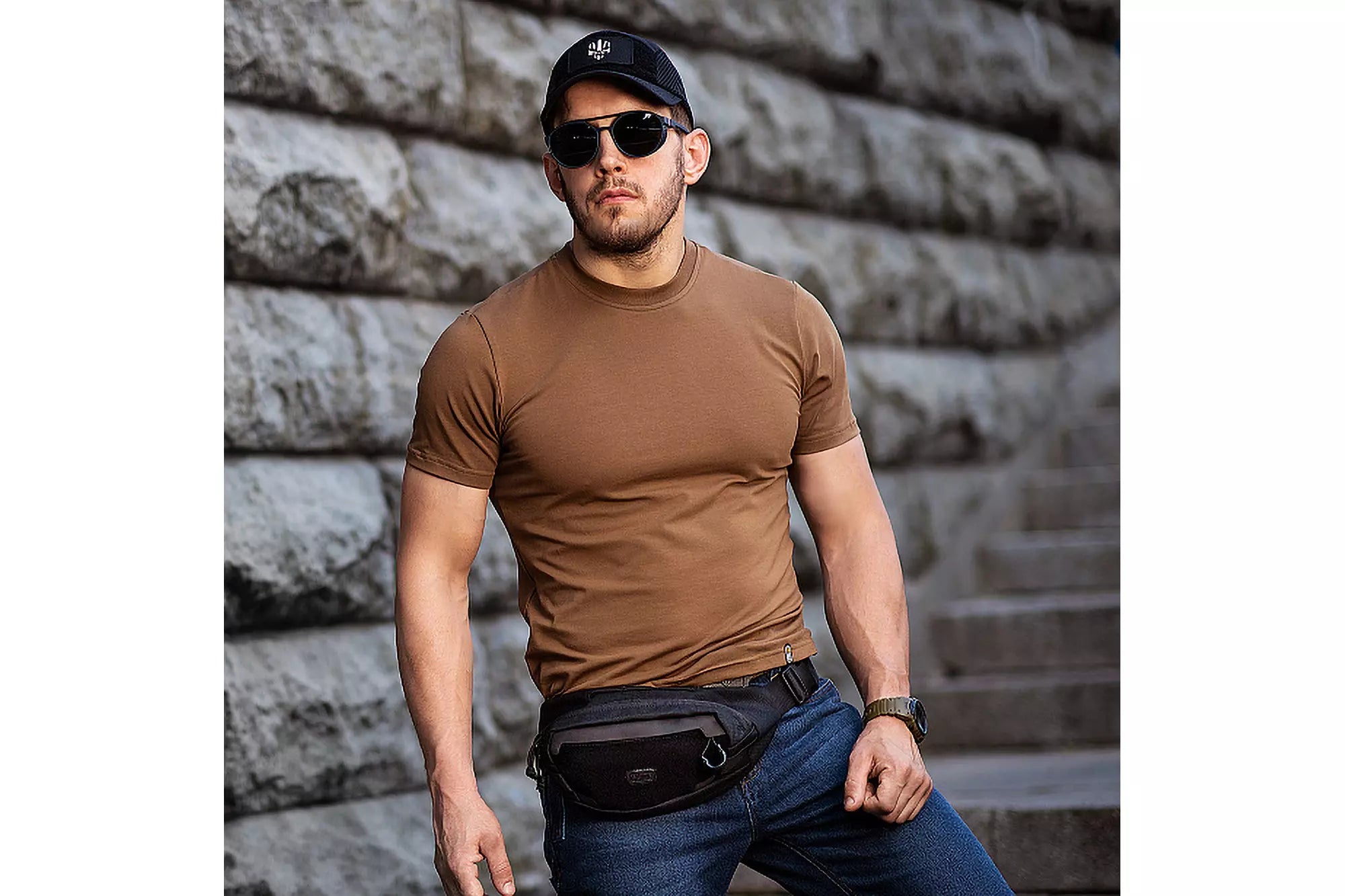 93/7 T-shirt S - Coyote Brown-1