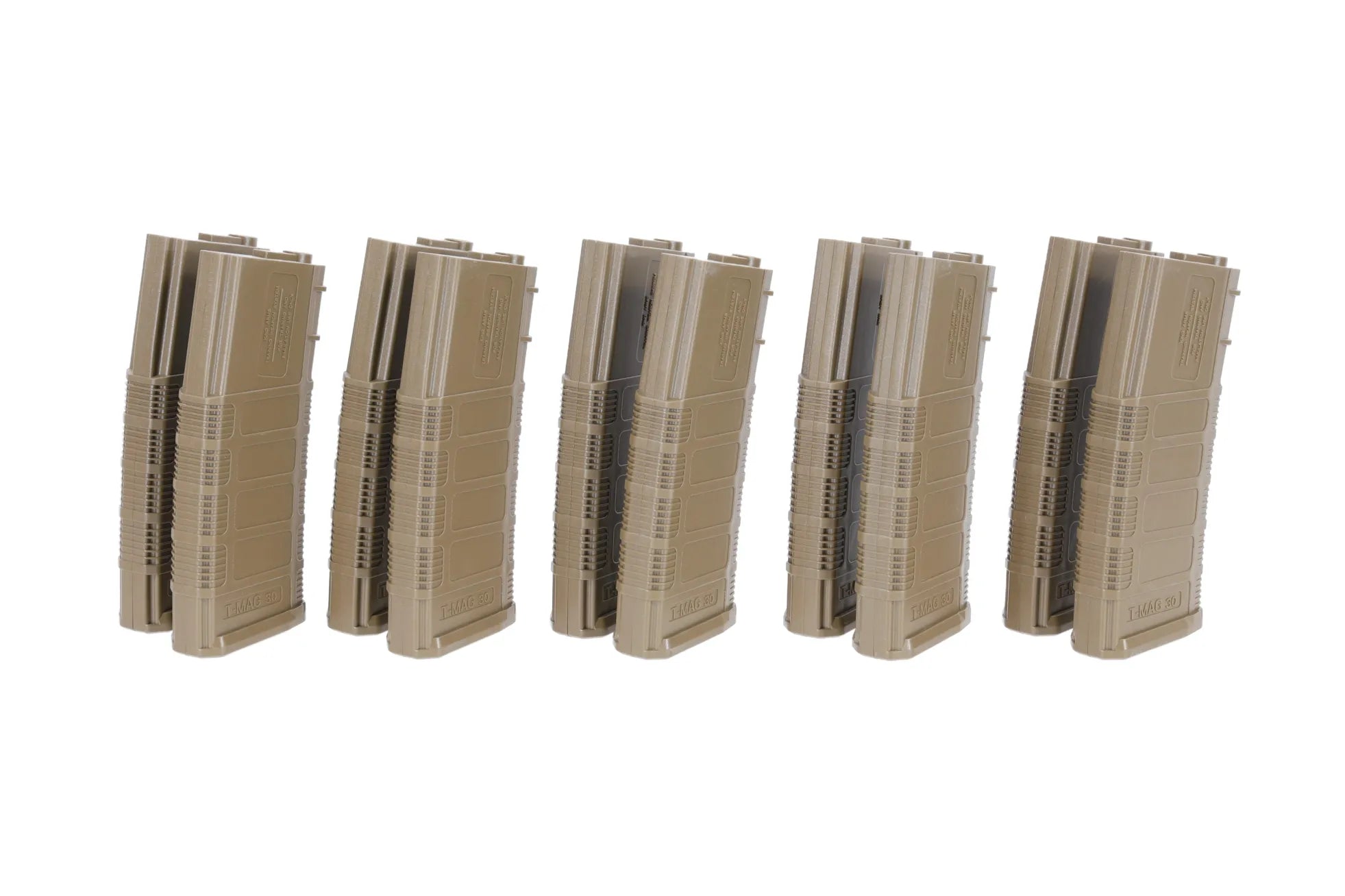 Set of 10 x 140 bbs magazines for M4/M16 Dark Earth