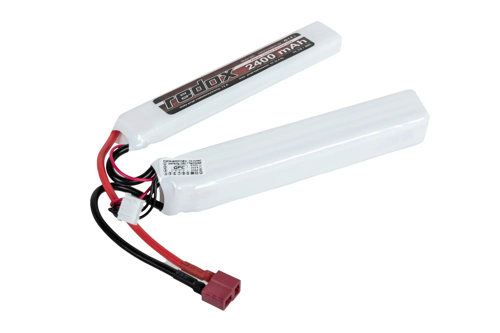 Redox LiPo battery 2400 mAh 11.1 V 30C (2+1) Dean