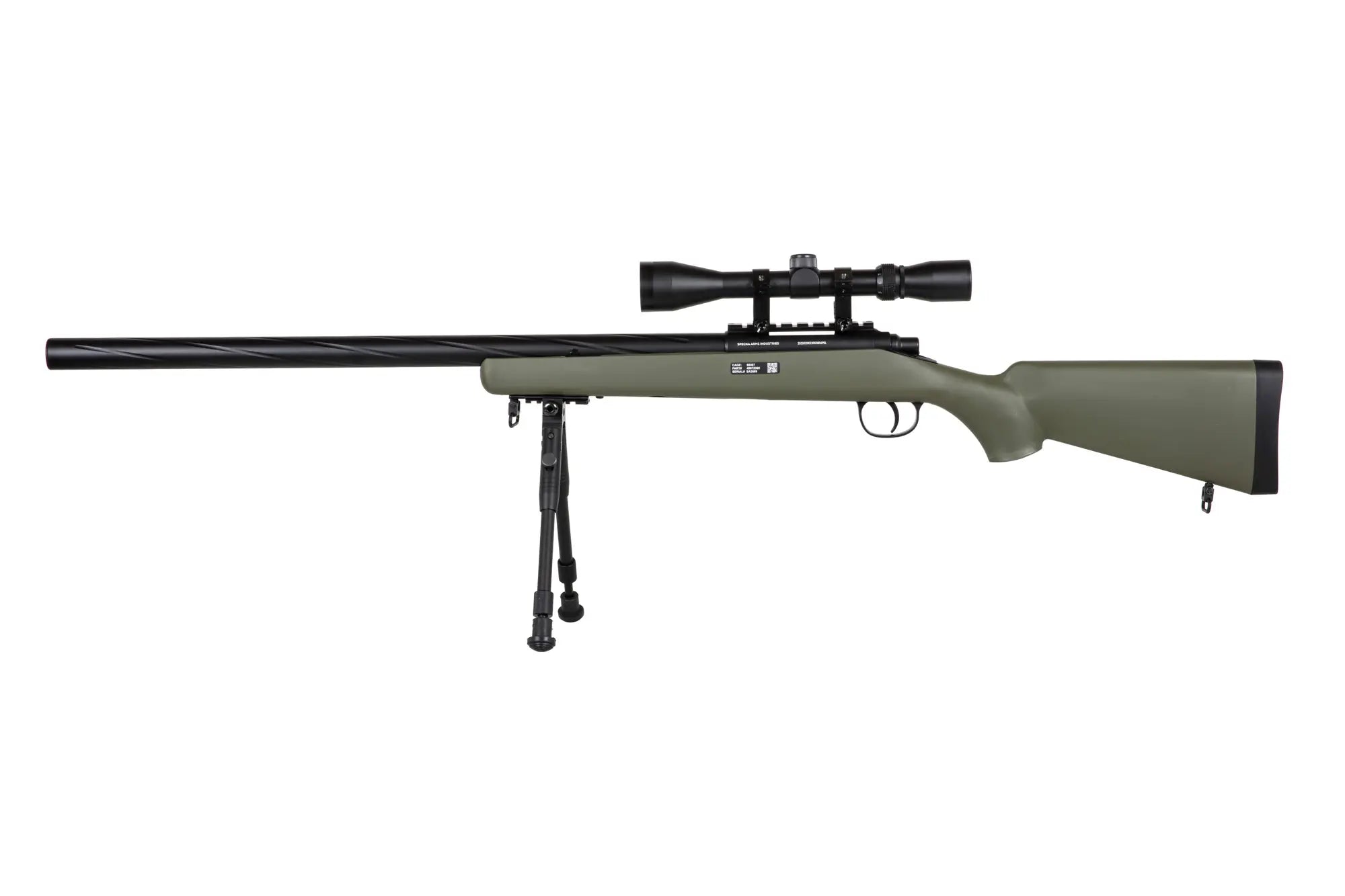 560 FPS Airsoft sniper SA-S12 scope + bipod Olive