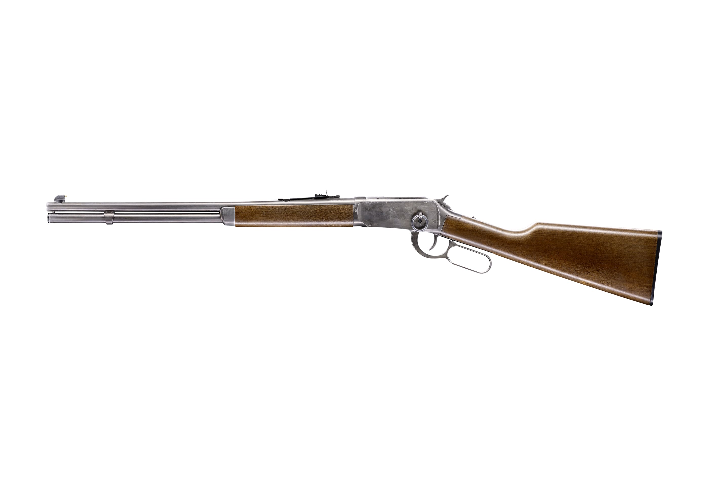 Vintage rifle on a white background