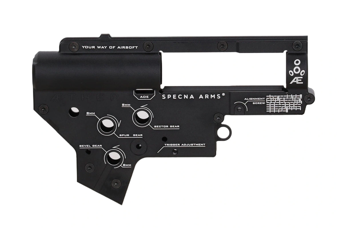 Specna Arms Aether™ CNC Gearbox V2 Skeleton Shell - Black-3