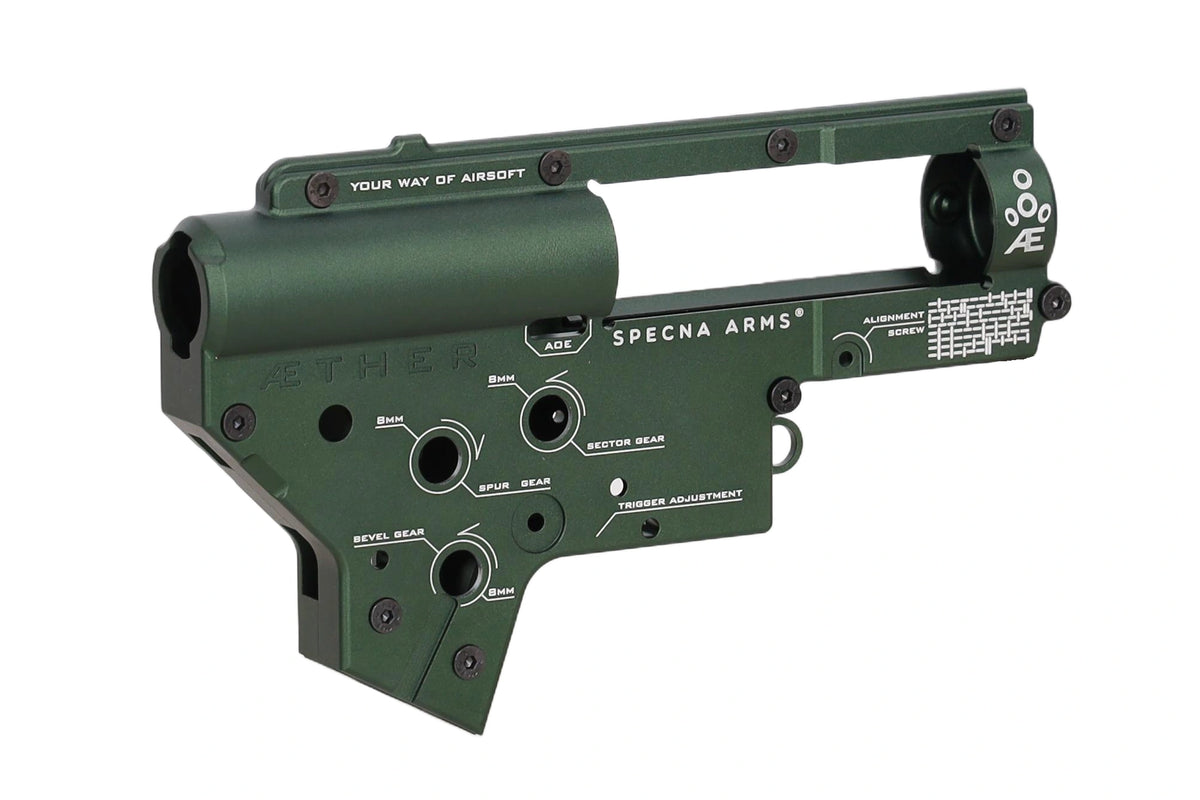 Specna Arms Aether™ CNC V2 Gearbox Shell - Olive-1