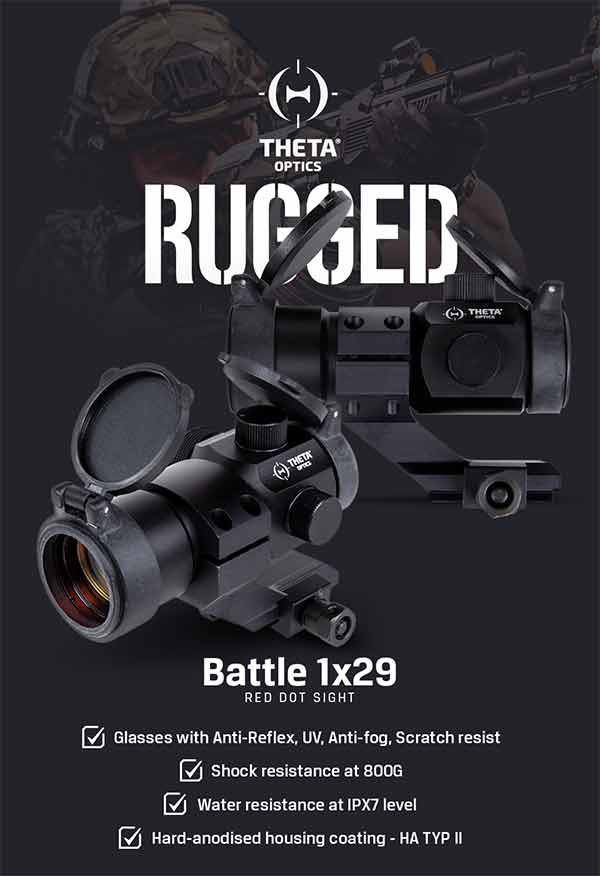 THETA OPTICS rugged red dots and scopes for airsoft