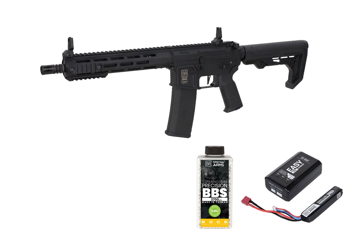 Specna Arms SA-F03 FLEX Gen.2 First Game Airsoft Bundle - Rifle, Charger, Battery and BBs