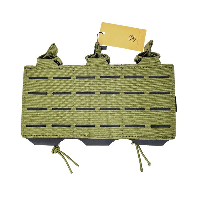 Triple Rifle Mag Pouch-Conquer Tactical-Verde Oliva-