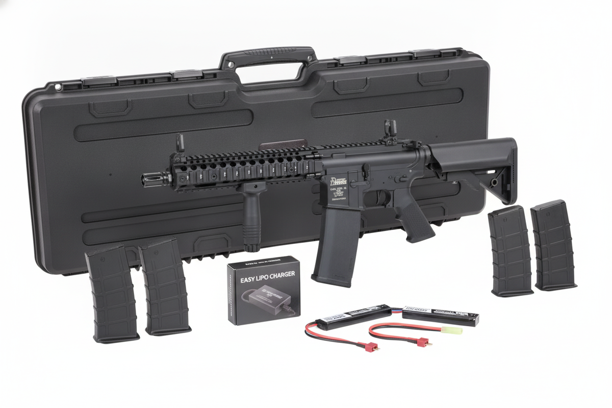 Specna Arms Daniel Defense MK18 SA-C19 CORE Gen.2 Airsoft Bundle - Rifle, Batteries, Magazines and Case