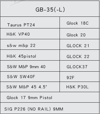 Universal belt holster GB35 Full size (Glock 17, P226, M92F) - MC Black