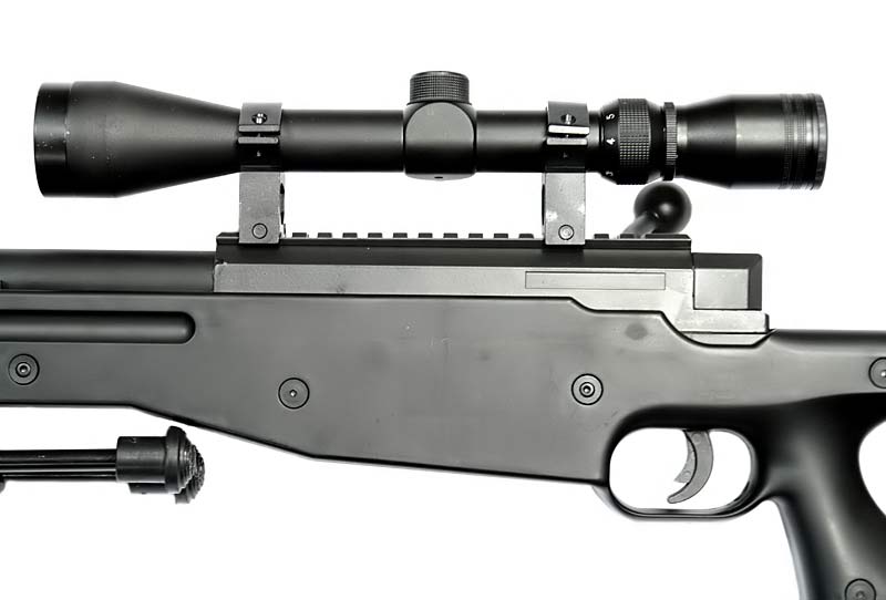 Warrior I sniper rifle replica (with scope and bipod) - black by WELL on Airsoft Mania Europe