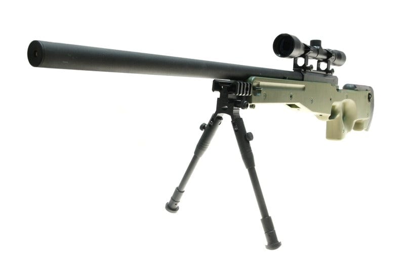 Warrior I sniper rifle replica (with scope and bipod) - olive by WELL on Airsoft Mania Europe