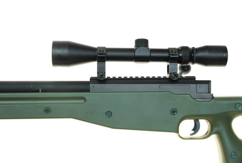 Warrior I sniper rifle replica (with scope and bipod) - olive by WELL on Airsoft Mania Europe