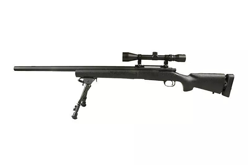 Sniper rifle with scope and bipod, SW-04 Black