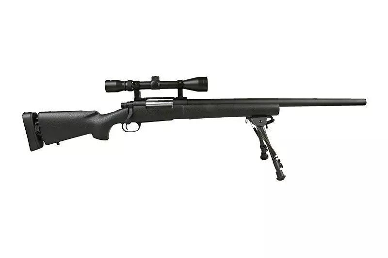 Sniper rifle with scope and bipod, SW-04 Black
